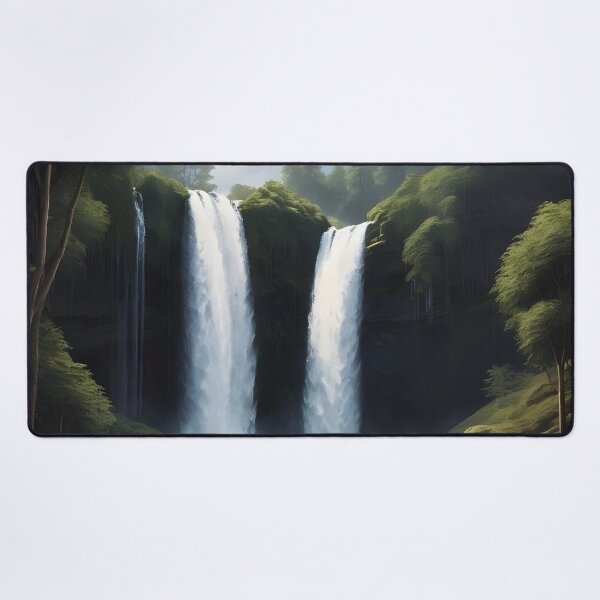 Item preview, waterfall in the green forest or green jungle 7 designed and sold by AA-designstore.