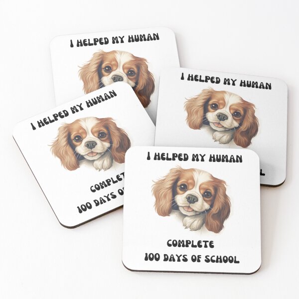 Item preview, Cavalier King Charles dog 100 days of school helper designed and sold by M1234s.