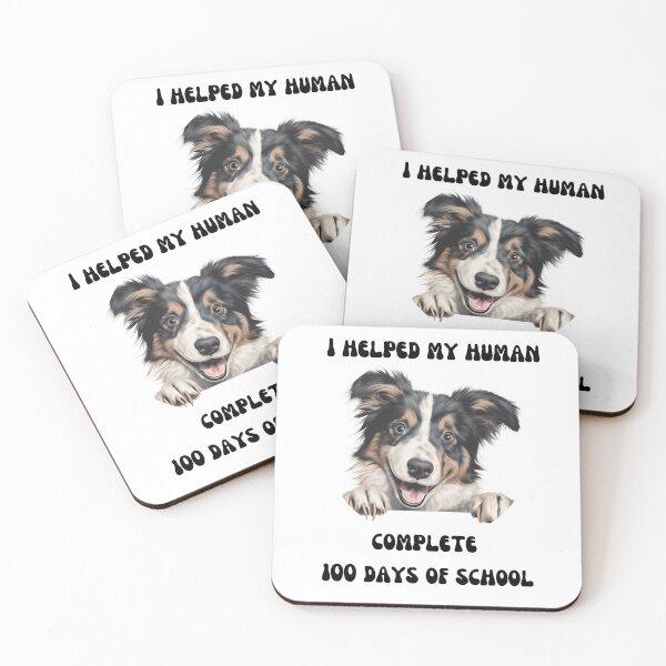 Item preview, Australian Shepherd dog 100 days of school helper designed and sold by M1234s.