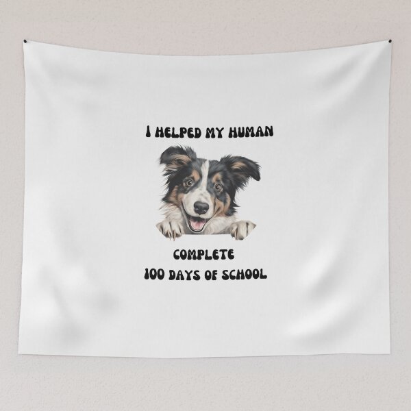 Item preview, Australian Shepherd dog 100 days of school helper designed and sold by M1234s.