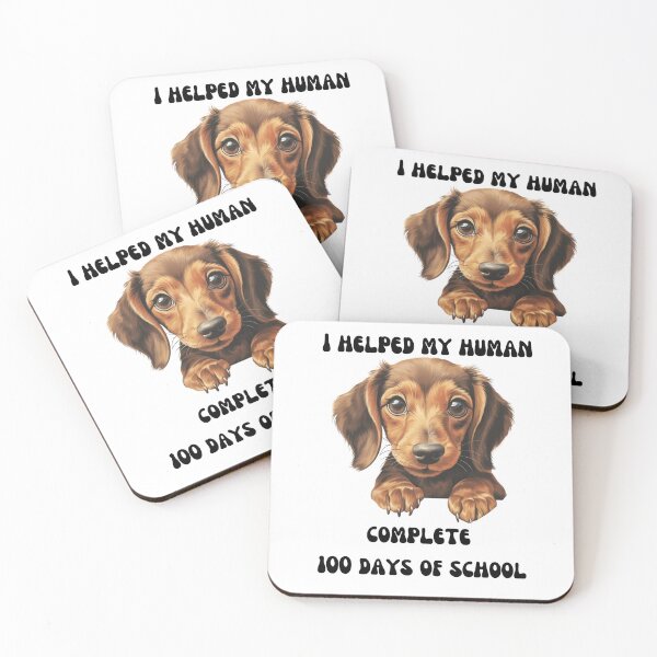 Item preview, Dachshund dog 100 days of school helper designed and sold by M1234s.