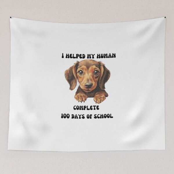 Item preview, Dachshund dog 100 days of school helper designed and sold by M1234s.
