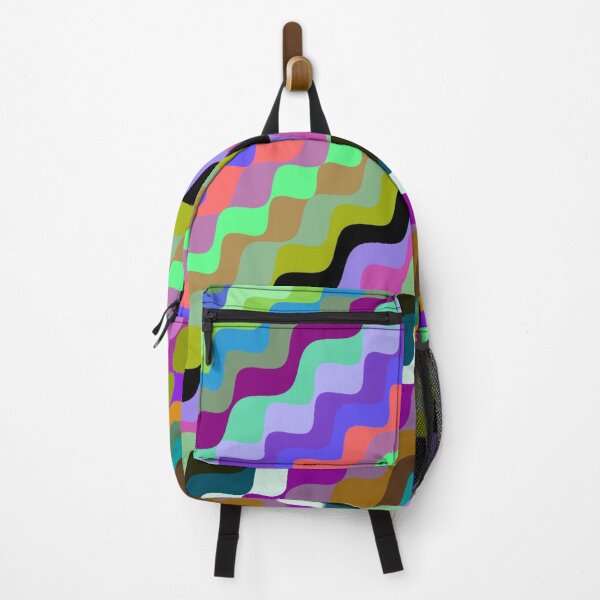 Aperçu de l'œuvre Ondes fractales angulaires multicolores abstraites 1 créée et vendue par SXW Designs.