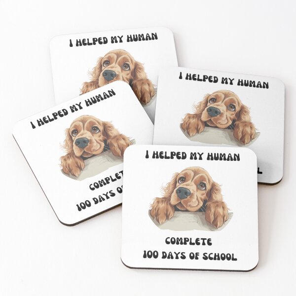 Item preview, Cocker Spaniel dog 100 days of school helper designed and sold by M1234s.