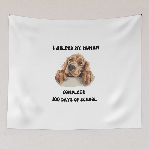 Item preview, Cocker Spaniel dog 100 days of school helper designed and sold by M1234s.
