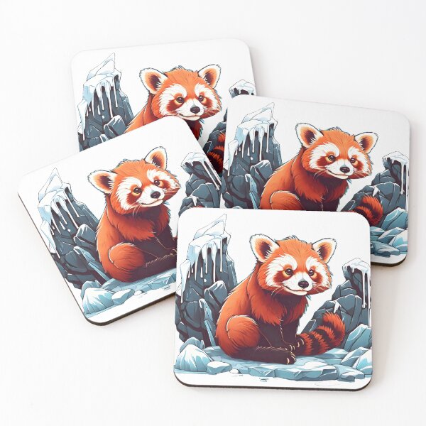 Item preview, cute red panda under the grip of ice designed and sold by Karaz's Animal Kingdom.