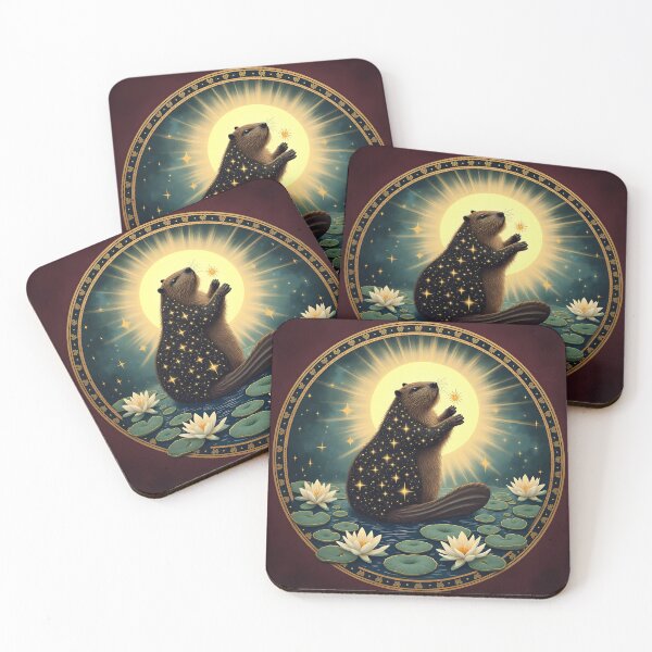 Item preview, Oregon Beaver with Water Lilies designed and sold by HabitableMoons.