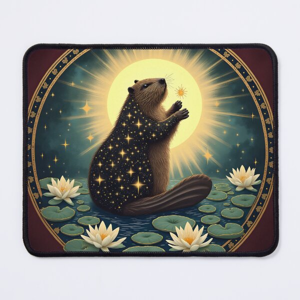 Item preview, Oregon Beaver with Water Lilies designed and sold by HabitableMoons.