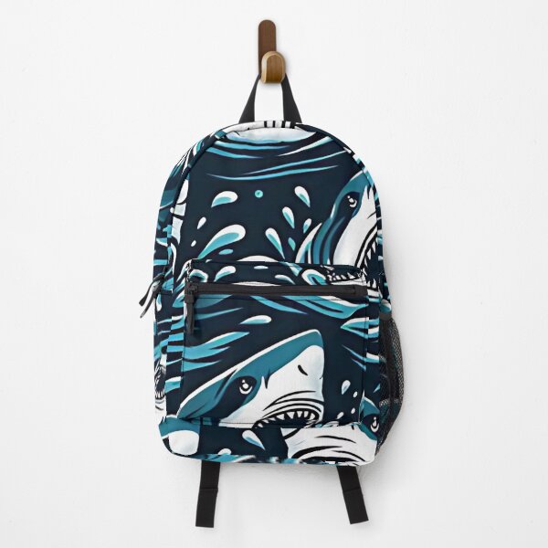 Item preview, Shark pattern with bold waves designed and sold by Haji Kamora.