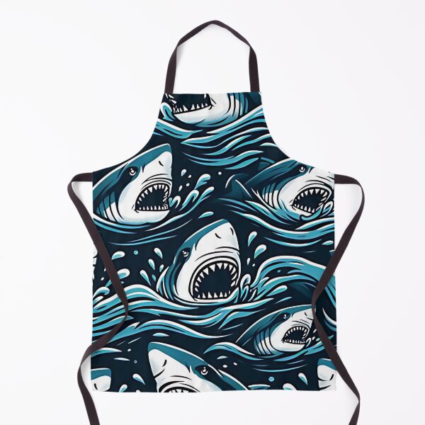 Item preview, Shark pattern with bold waves designed and sold by Haji Kamora.