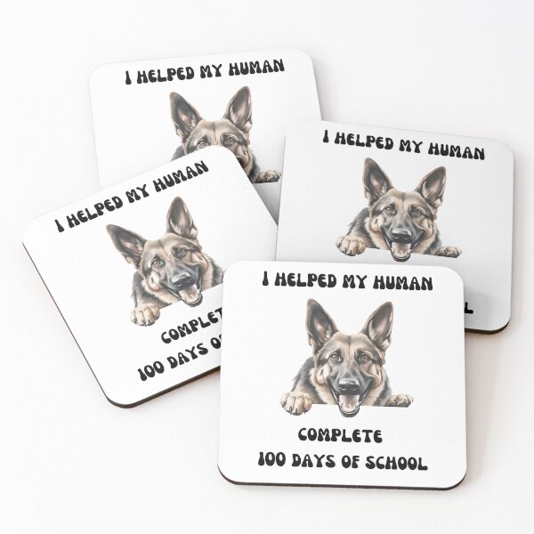 Item preview, German Shepherd dog 100 days of school helper designed and sold by M1234s.