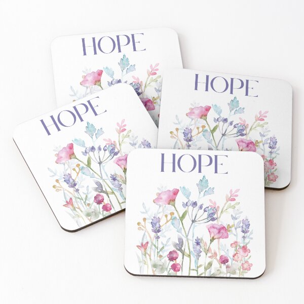 Item preview, Hope Floral Enamel | Christian Coffee Gift | Words of Affirmation | Positive Encouragement Design | Gifts for Her designed and sold by InHisImageGifts.