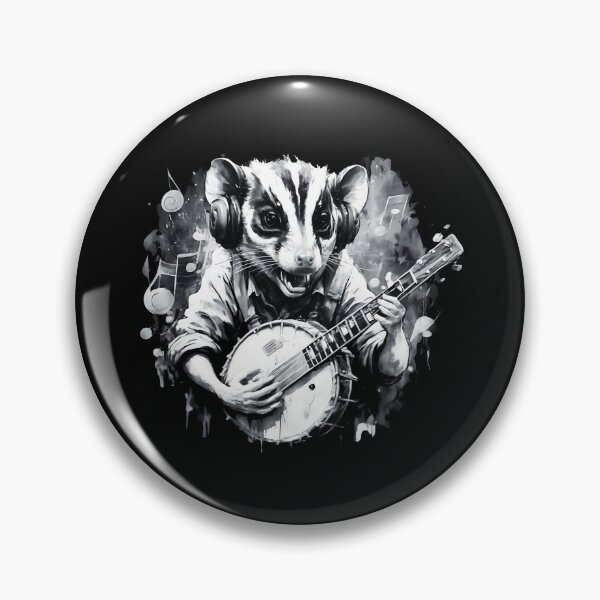 Item preview, Funny Opossum Playing Banjo designed and sold by box-artshop.