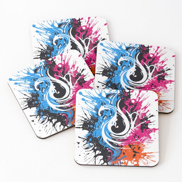 Item preview, Abstract Ink Splatter Merging into Tribal Patterns designed and sold by ShadowLilith3.
