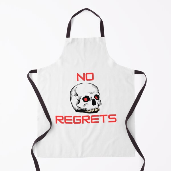Item preview, NO REGRETS - Red - Skull - Motivational/ Inspirational quotes designed and sold by TishCO.