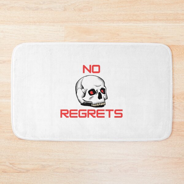 Item preview, NO REGRETS - Red - Skull - Motivational/ Inspirational quotes designed and sold by TishCO.