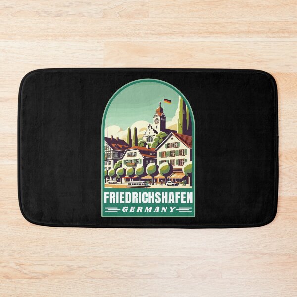 Item preview, Friedrichshafen in Baden-Württemberg Germany Retro Art Travel Emblem designed and sold by MaateoDesign.