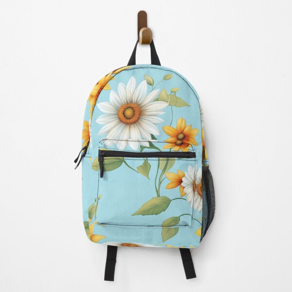 Item preview, Sunflower and Daisy on a light blue background designed and sold by AngelottiCR.