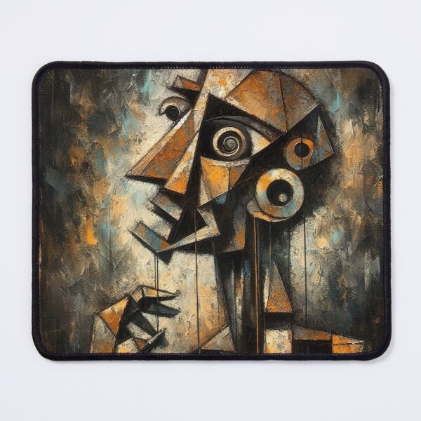 Item preview, Cubist Portrait in Metal designed and sold by PaintartPaint.