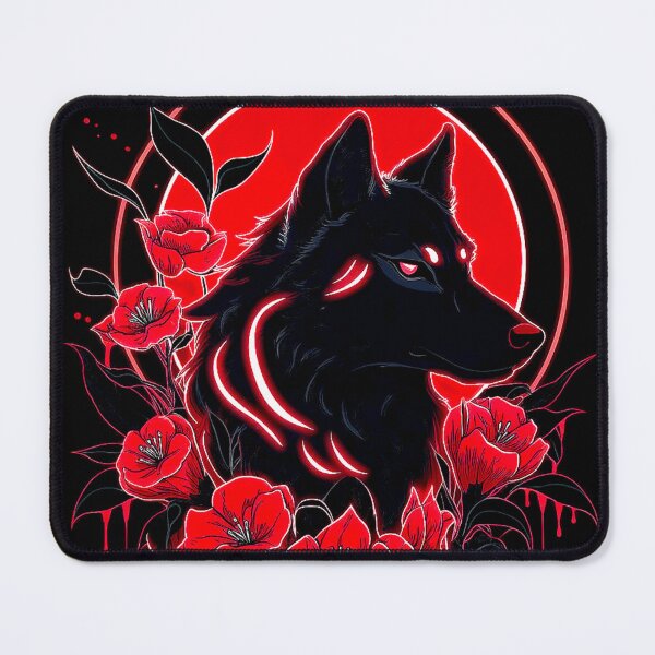 Item preview, Lunar Wolf in Crimson Blooms designed and sold by Exodoi.
