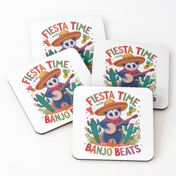 Item preview, Funny Opossum Playing Banjo Fiesta Time with Banjo designed and sold by Amanda's Factory.