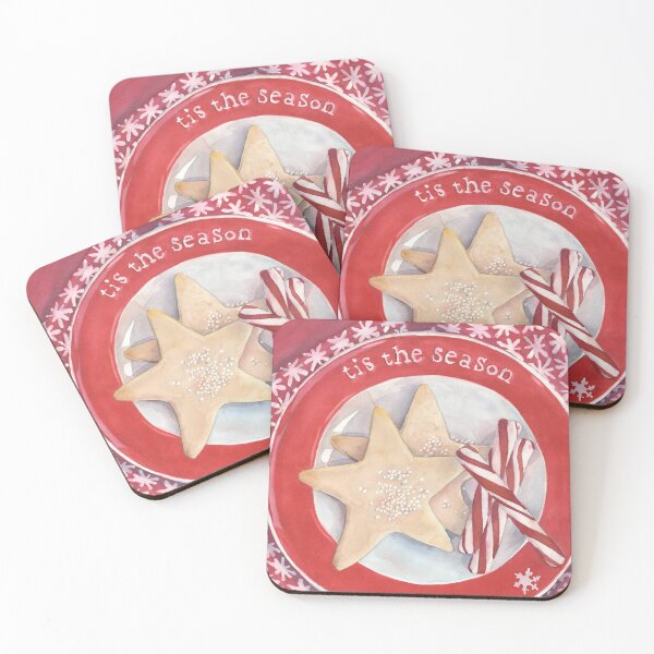 Item preview, Santa's Cookies and Peppermint Sticks Card in Watercolor designed and sold by Jennifer Broussard Art.