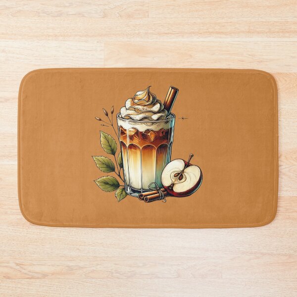 Item preview, Autumn’s Apple Spice Dream | Iced Latte Illustration designed and sold by DEEPDesignsART.