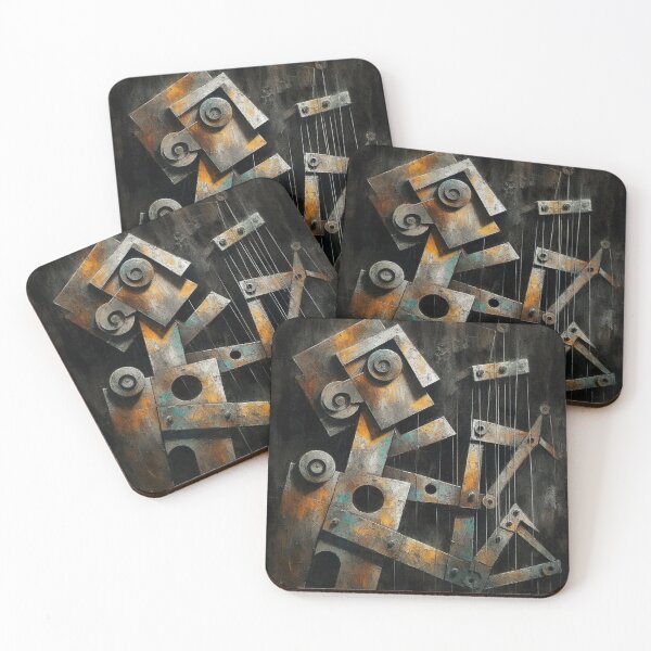 Item preview, Cubist Portrait in Metal designed and sold by PaintartPaint.