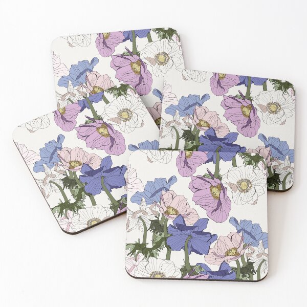 Item preview, Seamless pattern with vintage colored anemone flowers. designed and sold by MatyKotiv.
