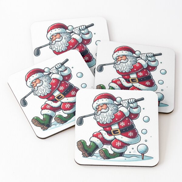 Item preview, santa Plays golf designed and sold by Shubatdesigns.