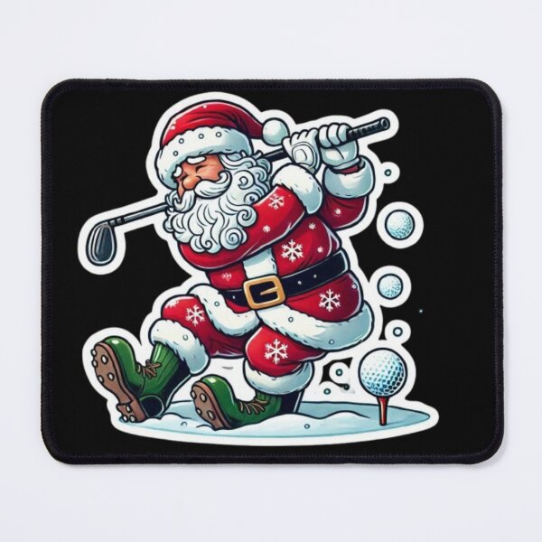 Item preview, santa Plays golf designed and sold by Shubatdesigns.