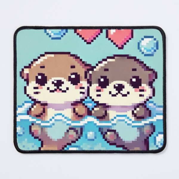 Item preview, two otters who love each other designed and sold by TheMysticCats.