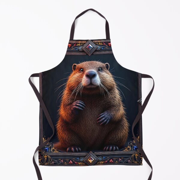 Item preview, Beaver in Jeweled Frame designed and sold by HabitableMoons.