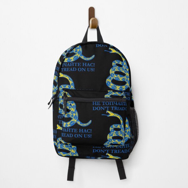 Item preview, Don't Tread On Us Gadsden snake in Ukrainian colors designed and sold by Kill-Hornit.