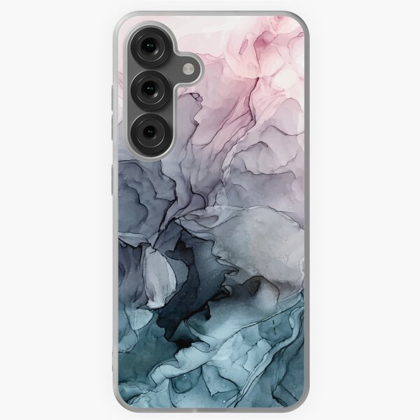 Item preview, Blush and Payne's Grey Flowing Abstract Painting designed and sold by Elizabeth  Karlson.