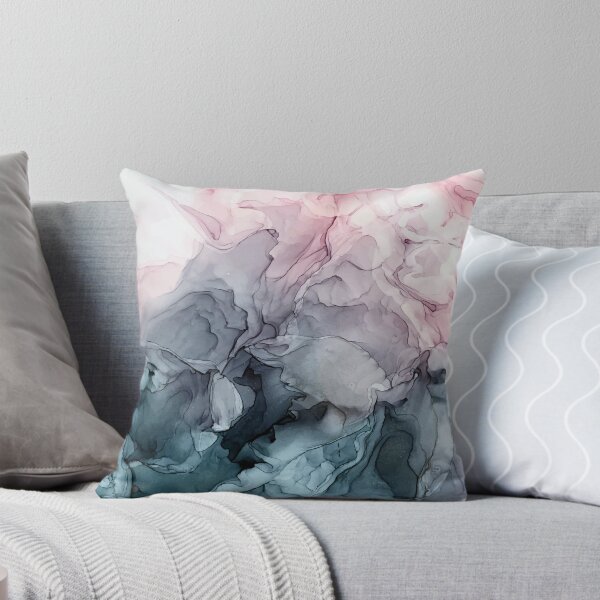 Item preview, Blush and Payne's Grey Flowing Abstract Painting designed and sold by Elizabeth  Karlson.