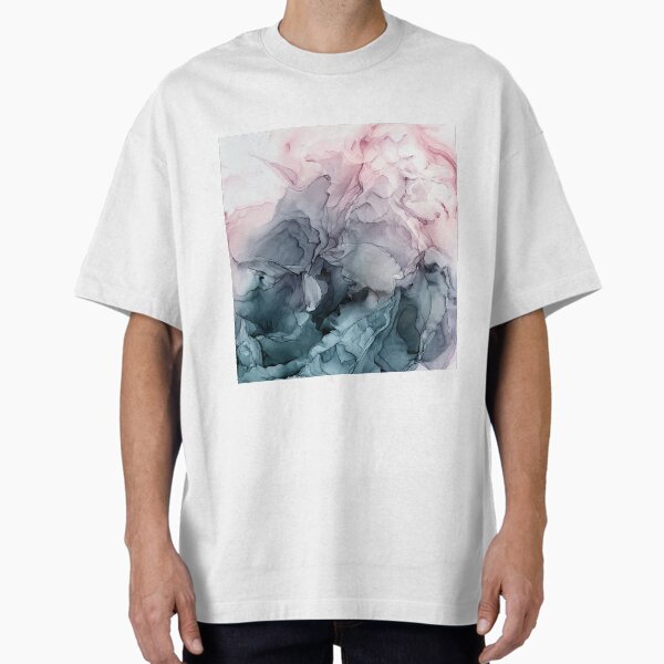 Item preview, Blush and Payne's Grey Flowing Abstract Painting designed and sold by Elizabeth  Karlson.