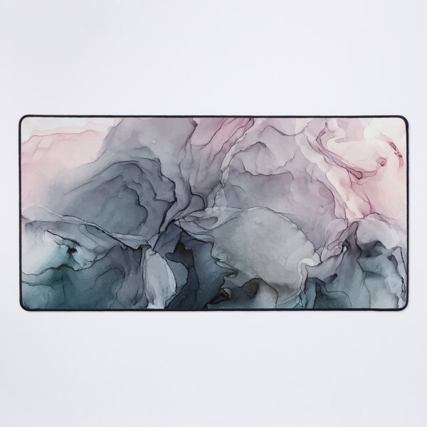 Item preview, Blush and Payne's Grey Flowing Abstract Painting designed and sold by Elizabeth  Karlson.