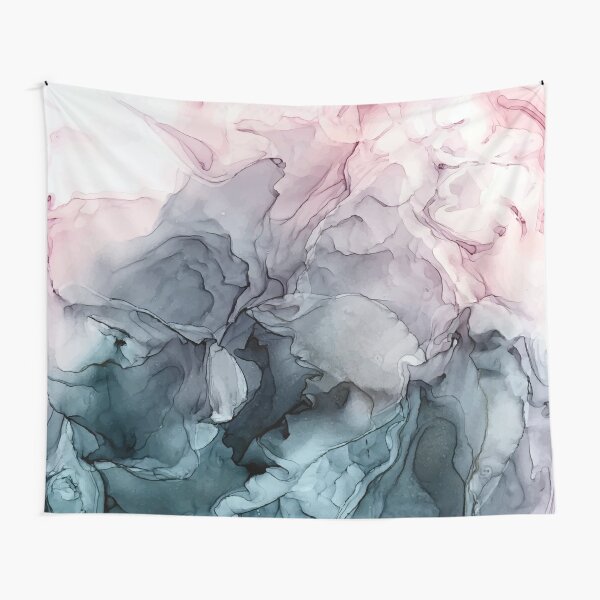 Item preview, Blush and Payne's Grey Flowing Abstract Painting designed and sold by Elizabeth  Karlson.