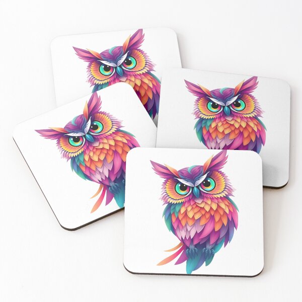 Item preview, Beautiful colourful owl  designed and sold by Ravensplace22.