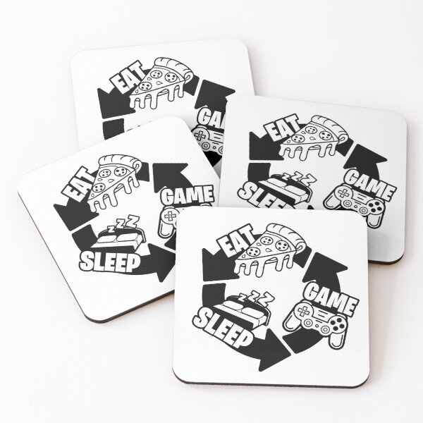 Item preview, Eat Sleep Game Repeat - Funny Gaming Design designed and sold by Kubala Designs.