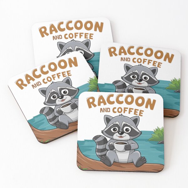 Item preview, Raccoon Drinking Coffee designed and sold by TheCatmeow2000.