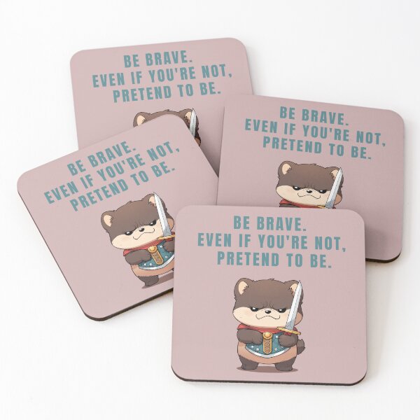 Item preview, be brave adorable puppy illustration gif designed and sold by La Loca.