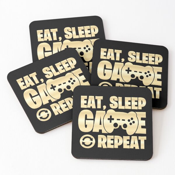 Item preview, Eat Sleep Game Repeat - Funny Gaming Design designed and sold by Kubala Designs.