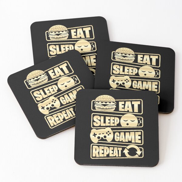 Item preview, Eat Sleep Game Repeat - Funny Gaming Design designed and sold by Kubala Designs.