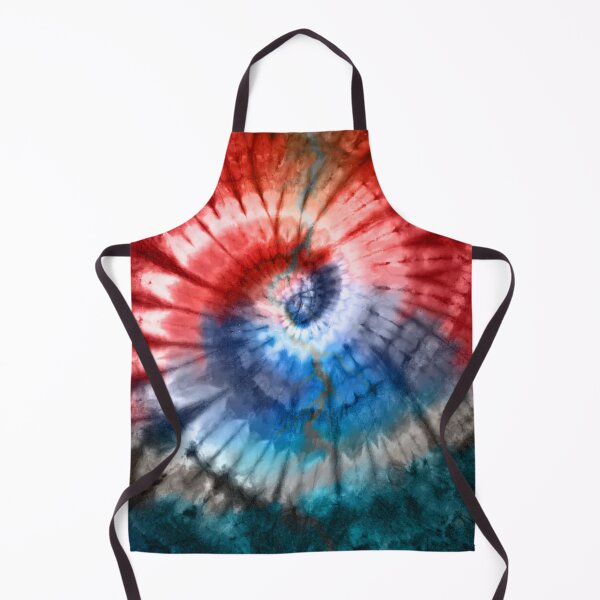 Item preview, Pintura de cabeza de muerto en espiral con efecto tie dye rojo y azul designed and sold by AuroraXGreen.
