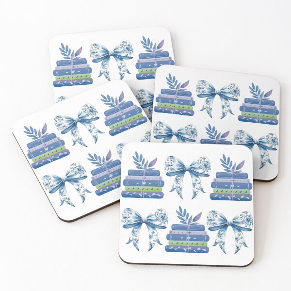 Item preview, Book aesthetic blue, chinoiserie coquette bow blue and white designed and sold by BosskaDesign.