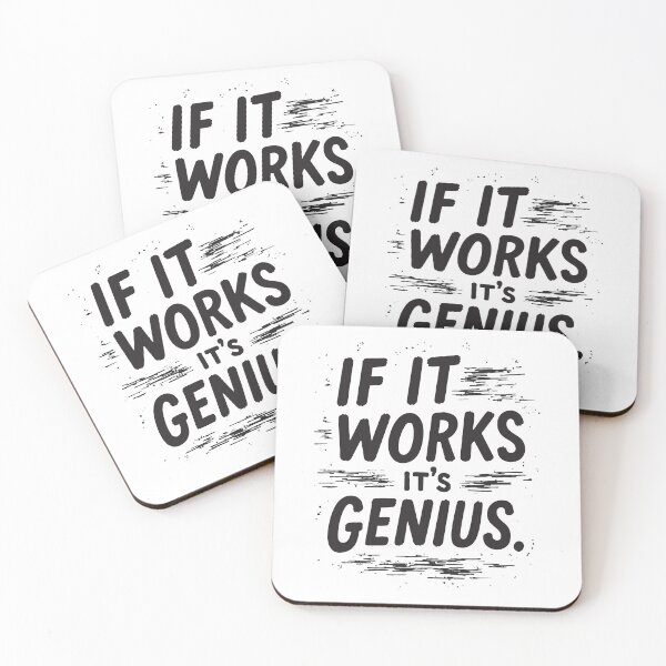 Item preview, If It Works, It's Genius - Funny Tech Typography Design for Programmers and Engineers v.2 designed and sold by twisted-dot.