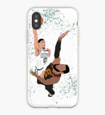 Jayson Tatum dunk on LeBron James iPhone Case