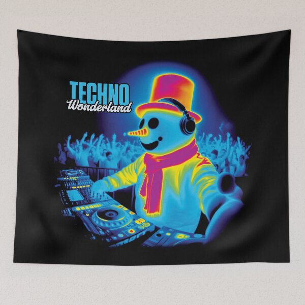 Item preview, Christmas DJ - Techno Wonderland - Funny Snowman Music designed and sold by Urban-Alien.